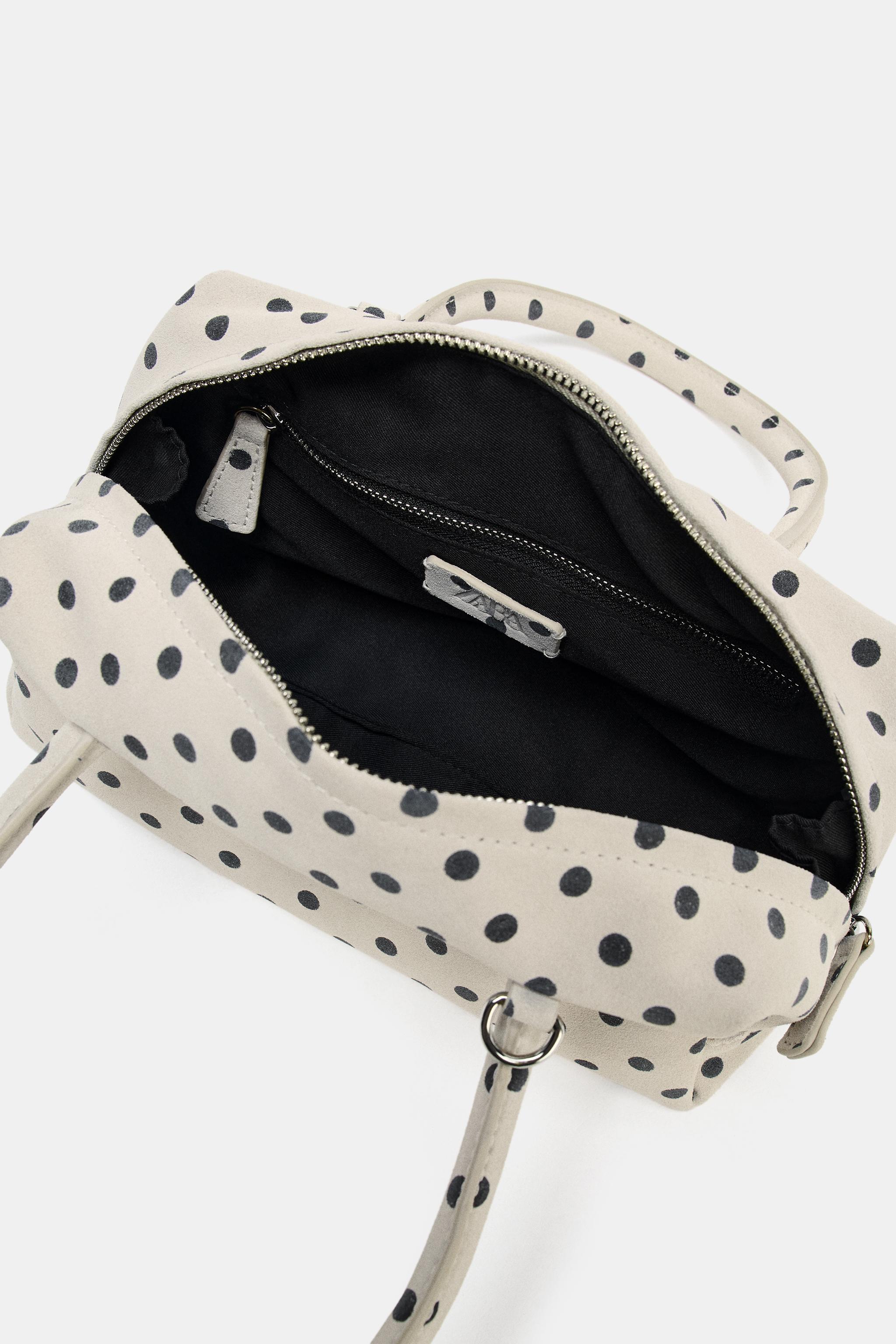 PRINTED SPLIT LEATHER BOWLING BAG